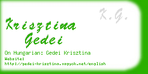 krisztina gedei business card